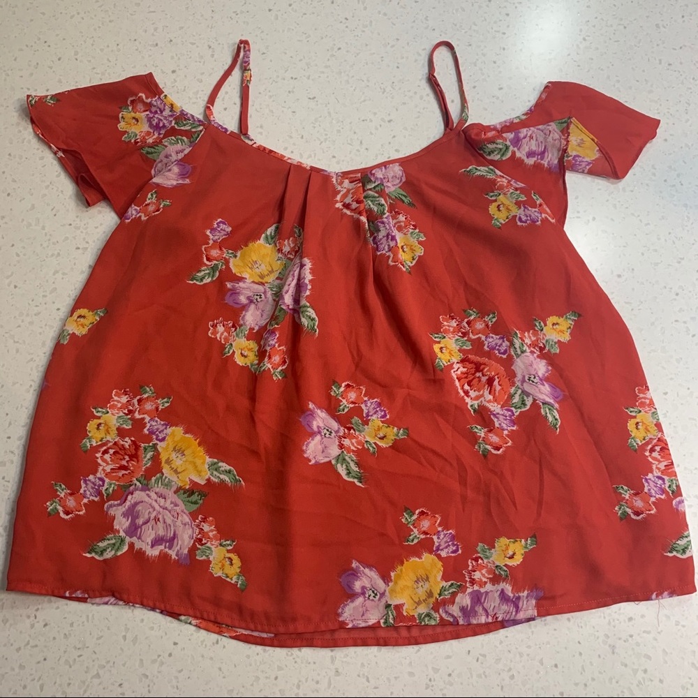 Dalia floral cold shoulder blouse